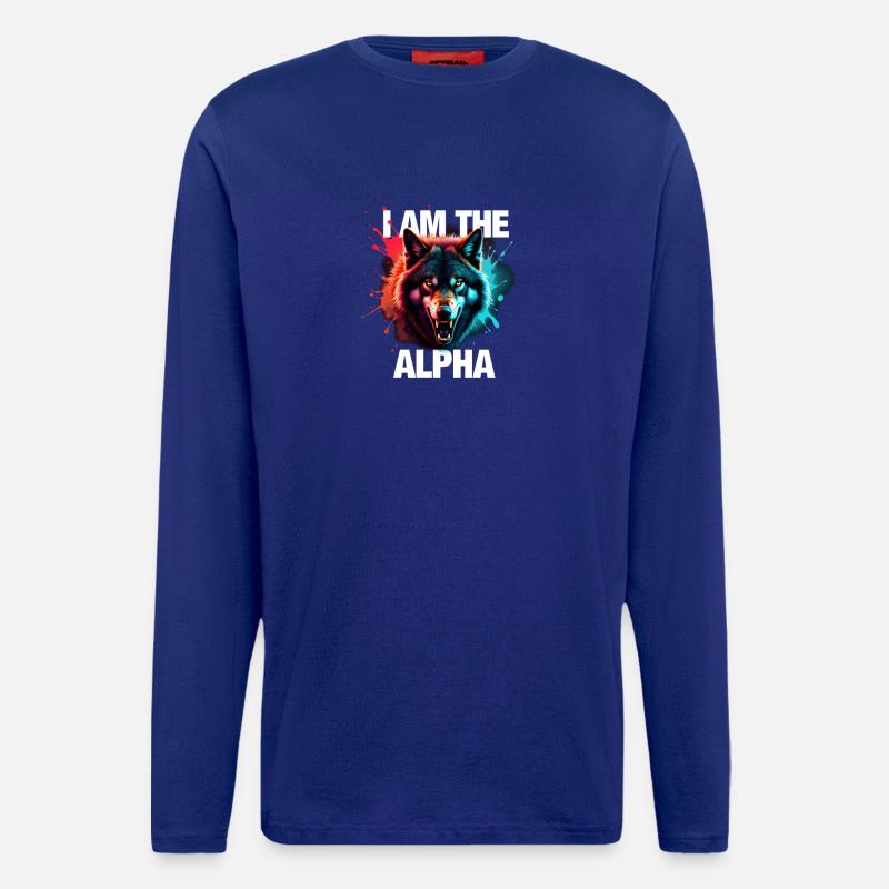 I am the Alpha Wolf - Langarmshirt - made by SPREAD  - Iconic Blue