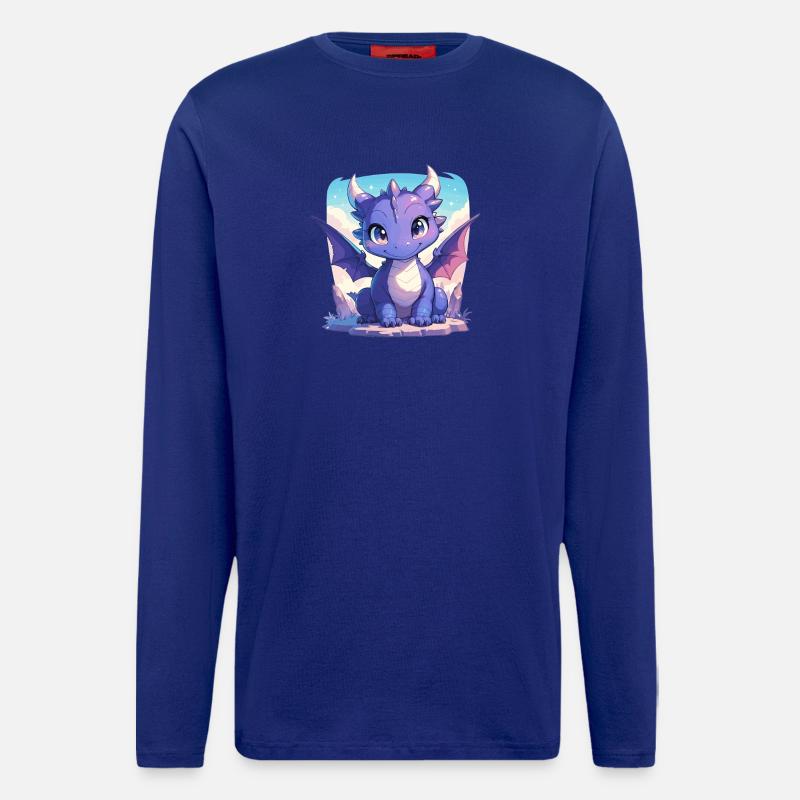 Drachen Drache - Langarmshirt - made by SPREAD  - Iconic Blue