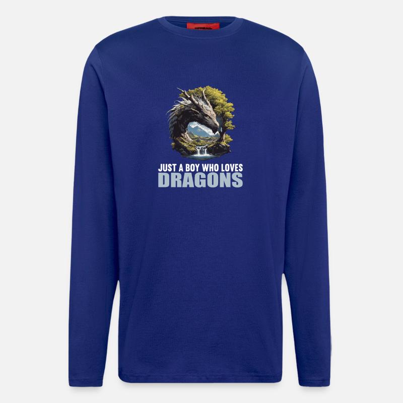 Drachen Drache - Langarmshirt - made by SPREAD - Iconic Blue