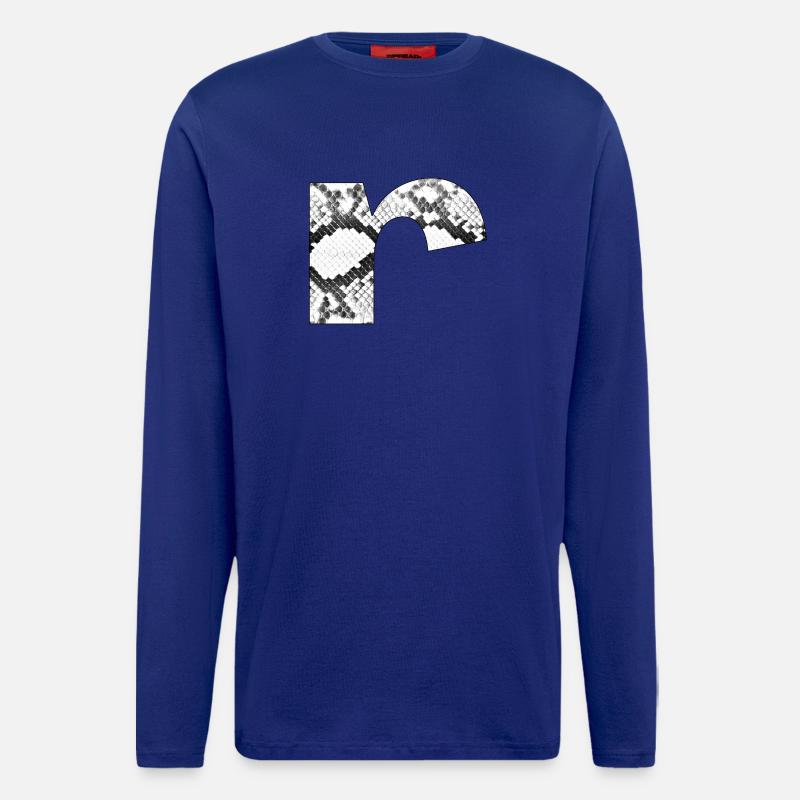 Snake pattern letter r - Longsleeve - made by SPREAD  - Iconic Blue