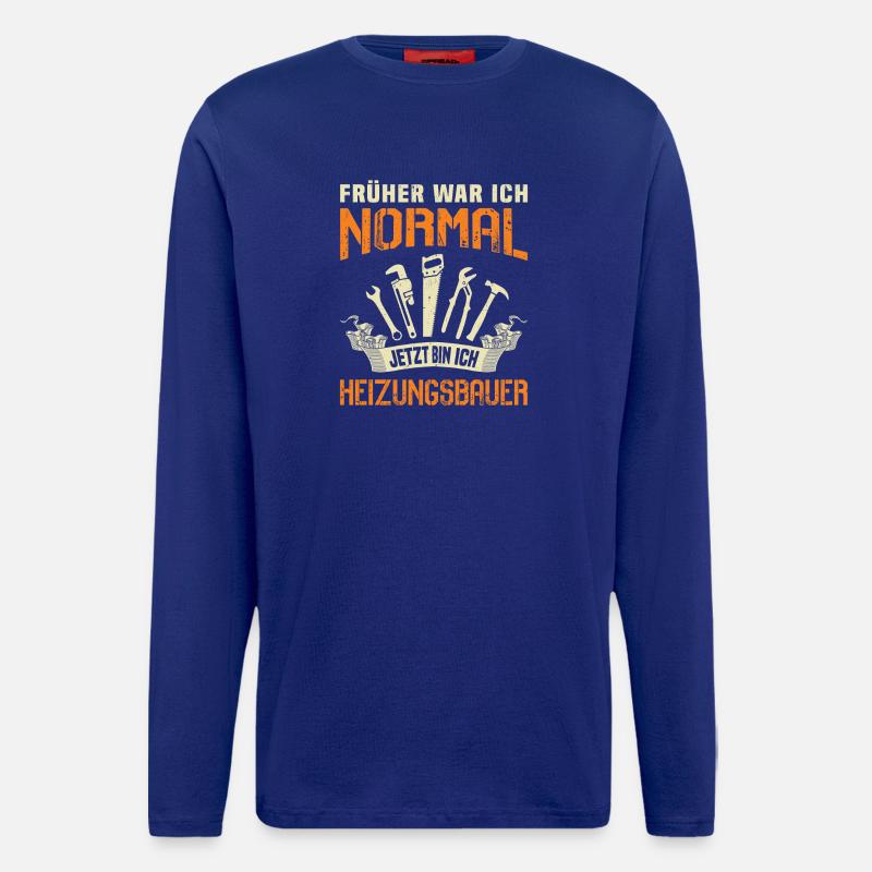 Heating Engineer Heating Construction Plumber Plumber - Longsleeve - made by SPREAD - Iconic Blue
