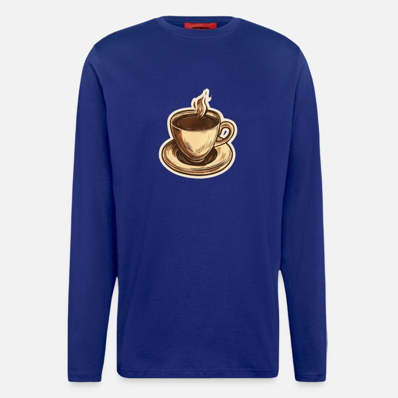 Kaffee - Langarmshirt - made by SPREAD  - Iconic Blue