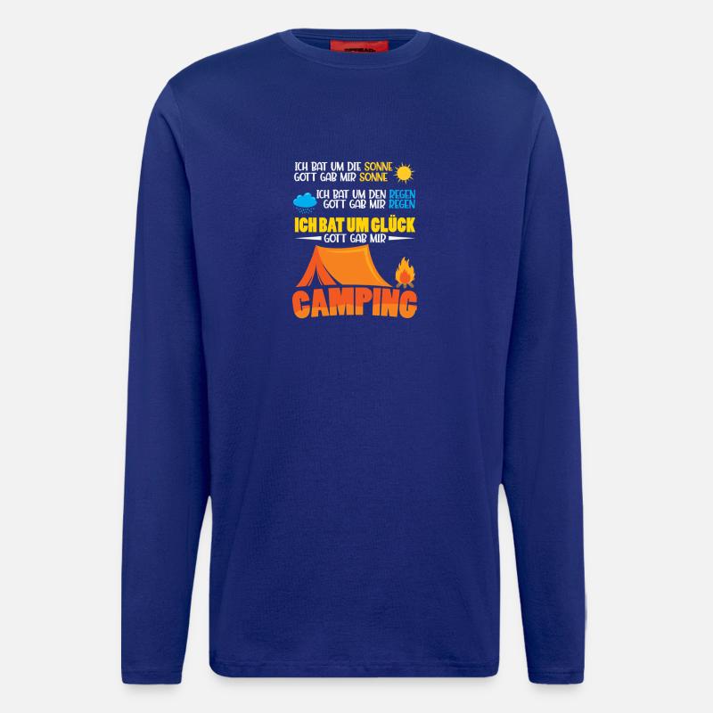 Camper Camping Caravan Saying - Longsleeve - made by SPREAD  - Iconic Blue