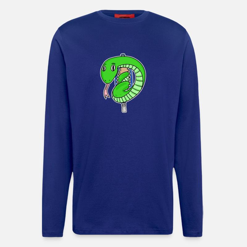 Niedliche Schlange - Langarmshirt - made by SPREAD - Iconic Blue