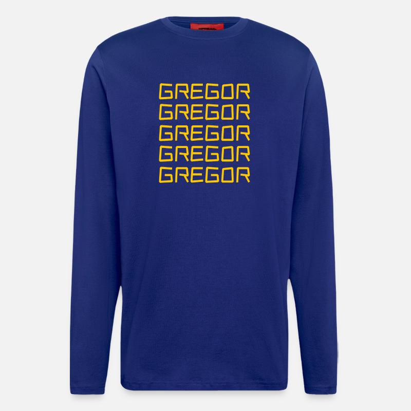 First name Gregor - Longsleeve - made by SPREAD  - Iconic Blue