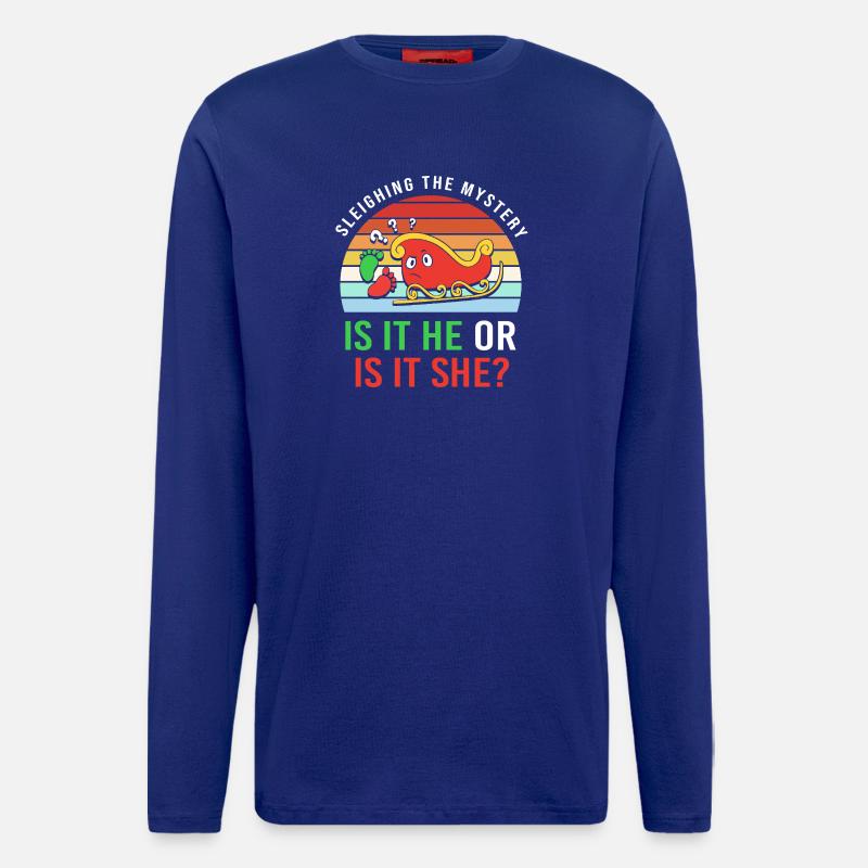 Werdender Papa werdende Väter Weihnachten - Langarmshirt - made by SPREAD - Iconic Blue