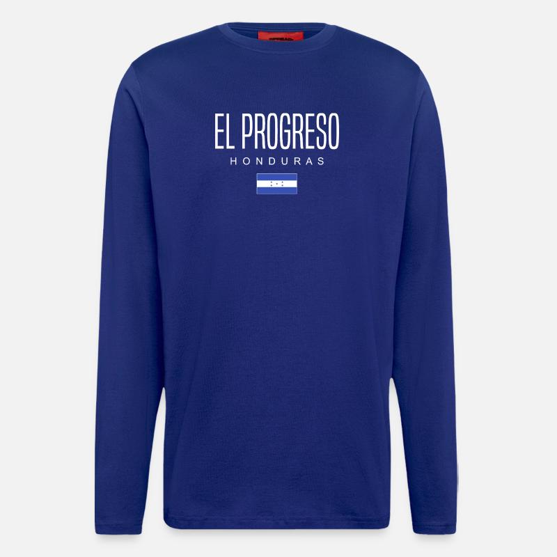 El Progreso Honduras Hondurans - Longsleeve - made by SPREAD  - Iconic Blue
