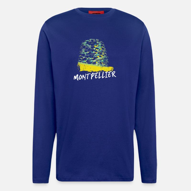 Montpellier Dynamic Colours in Architecture - Longsleeve - made by SPREAD  - Iconic Blue