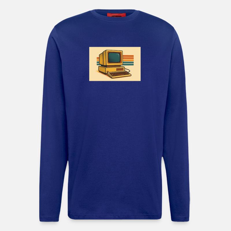 Retro Computer 80er - Langarmshirt - made by SPREAD  - Iconic Blue