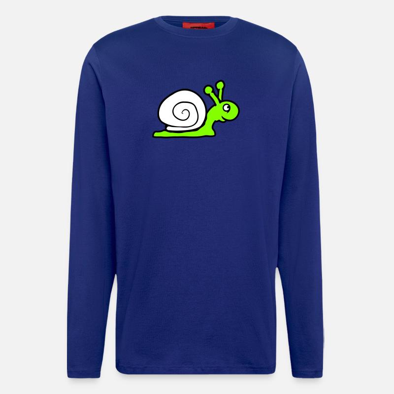 Snail Shell Cute Cute Happy Cool - Longsleeve - made by SPREAD  - Iconic Blue