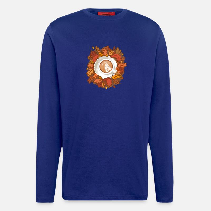 Leaves are Falling, Coffee is Calling - Longsleeve - made by SPREAD  - Iconic Blue