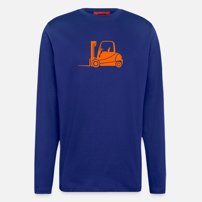 Gabelstapler Silhouette: Transport & Staplerfahrer - Langarmshirt - made by SPREAD  - Iconic Blue