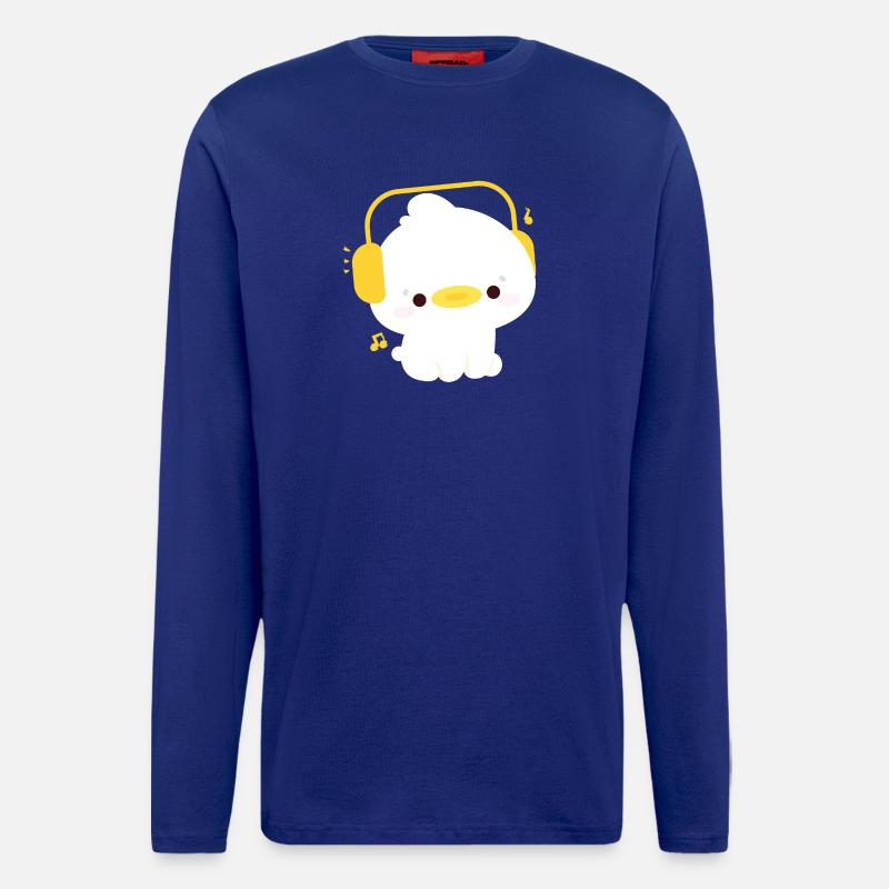 Ente mit Kopfhörern - Langarmshirt - made by SPREAD  - Iconic Blue