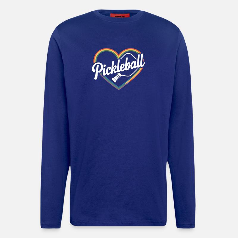 Herz Pickleball - Langarmshirt - made by SPREAD  - Iconic Blue