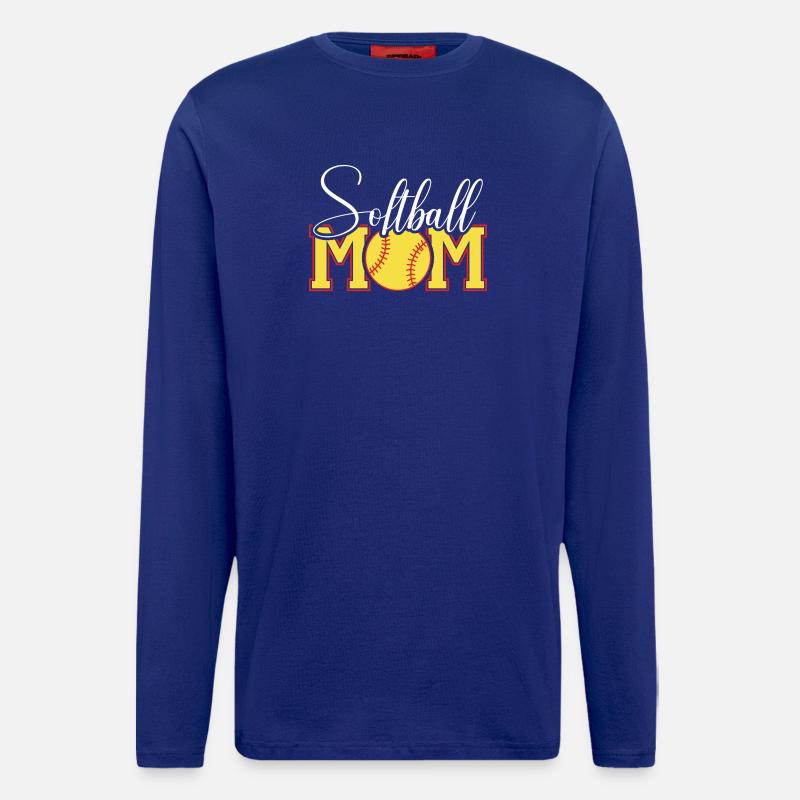 Softball Mama Emblem - Langarmshirt - made by SPREAD  - Iconic Blue