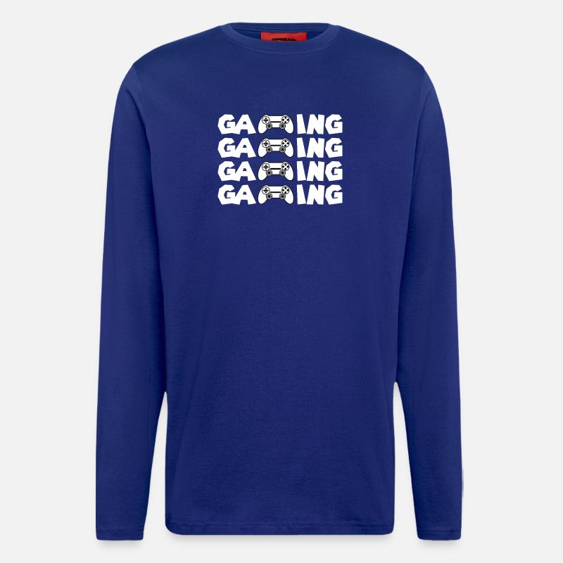 Gaming Glyphs Controller Pattern - Longsleeve - made by SPREAD  - Iconic Blue