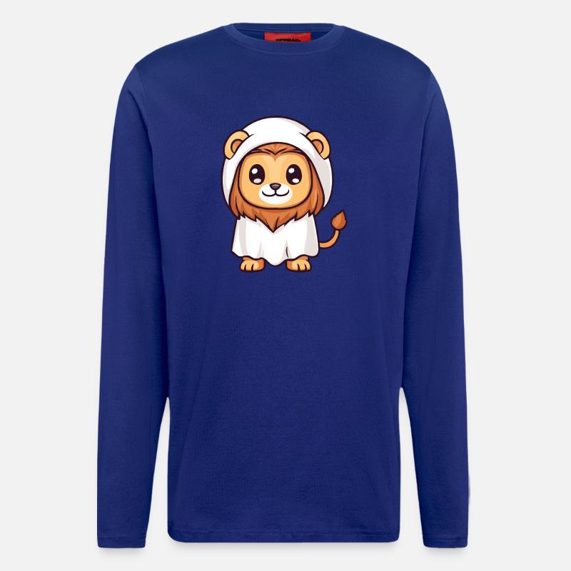 Löwe Halloween Geist - Langarmshirt - made by SPREAD  - Iconic Blue