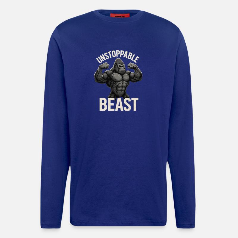 Unstoppable Beast Gorilla - Langarmshirt - made by SPREAD  - Iconic Blue