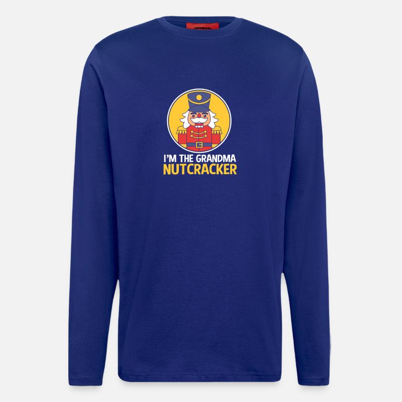 Weihnachten Nussknacker Oma Großmutter Omi - Langarmshirt - made by SPREAD  - Iconic Blue