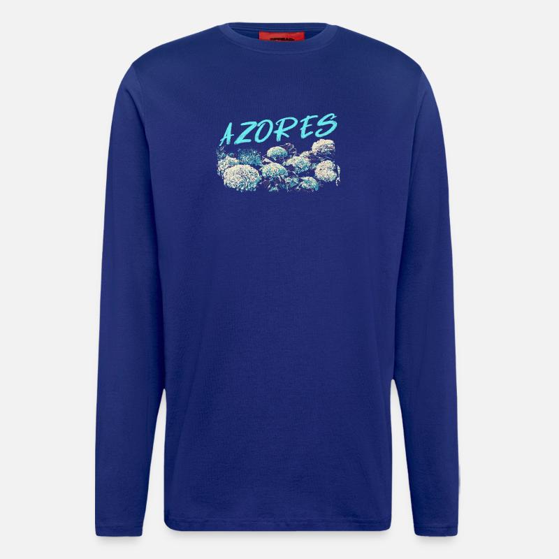 Azores Hydrangea, Blue Hydrangeas - Longsleeve - made by SPREAD - Iconic Blue