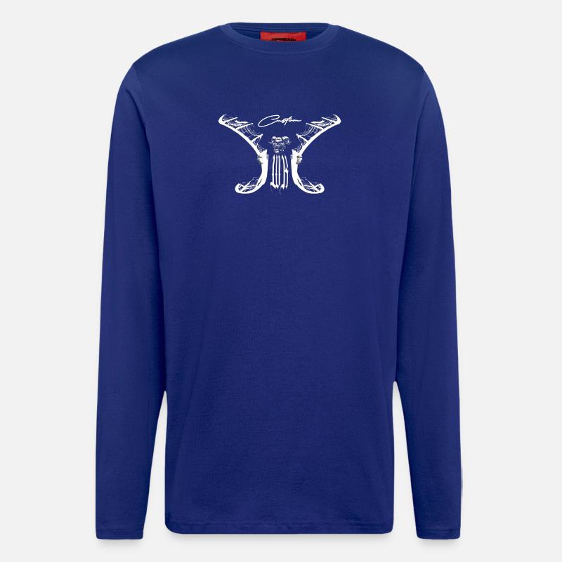 Sensenflügel Schädel Gothic - Langarmshirt - made by SPREAD - Iconic Blue