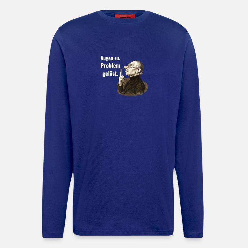 Close your eyes – problem solved. - Longsleeve - made by SPREAD  - Iconic Blue