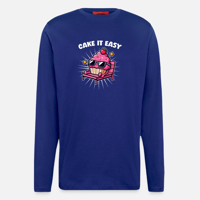 Cupcake Chill Cake Es ist einfach - Langarmshirt - made by SPREAD - Iconic Blue