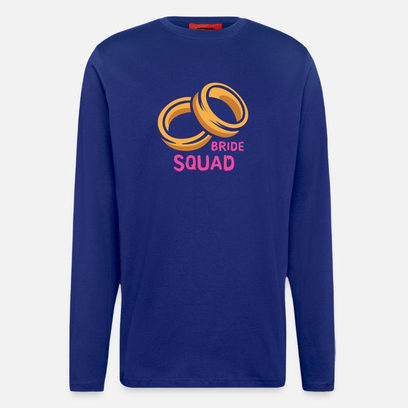 Bride Squad Ringe Junggesellinnenabschied - Langarmshirt - made by SPREAD  - Iconic Blue