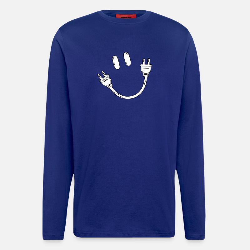Electricity Schuko Plug Socket Electrical Gift - Longsleeve - made by SPREAD  - Iconic Blue