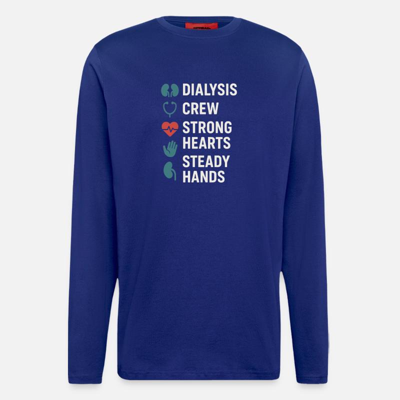 Dialyse Schwester Tech Nierenpflege Nephrologie - Langarmshirt - made by SPREAD  - Iconic Blue