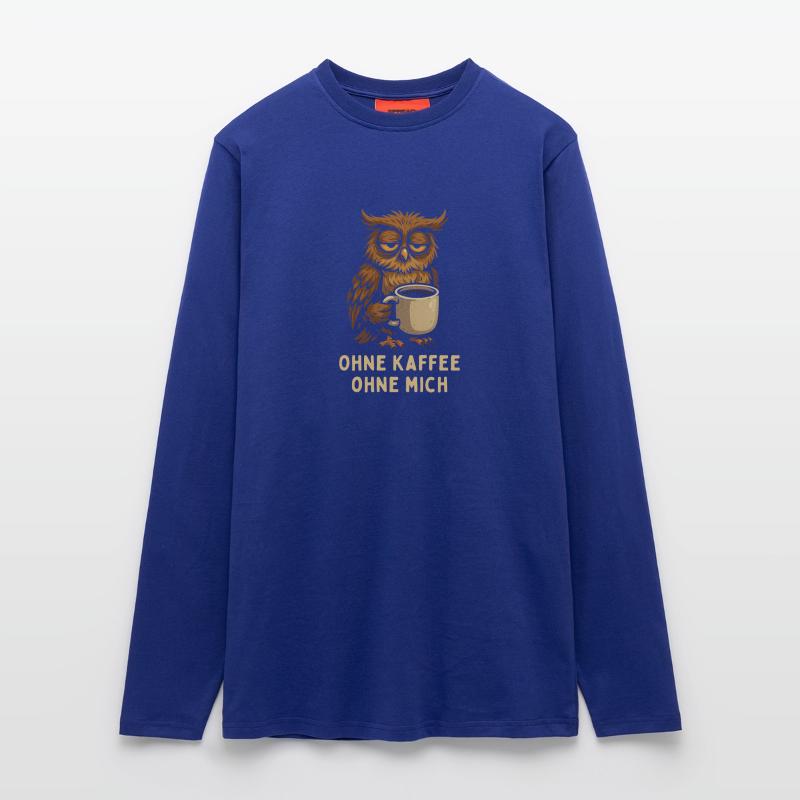 Nickernde Eule mit Kaffee Langarmshirt - made by SPREAD 