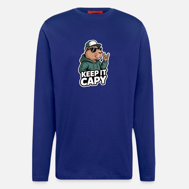 Keep It Capy Capybara Hoodie - Langarmshirt - made by SPREAD  - Iconic Blue