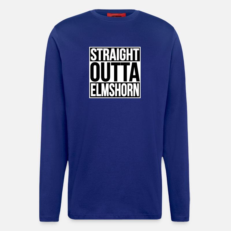 Straight Outta Elmshorn - Langarmshirt - made by SPREAD  - Iconic Blue