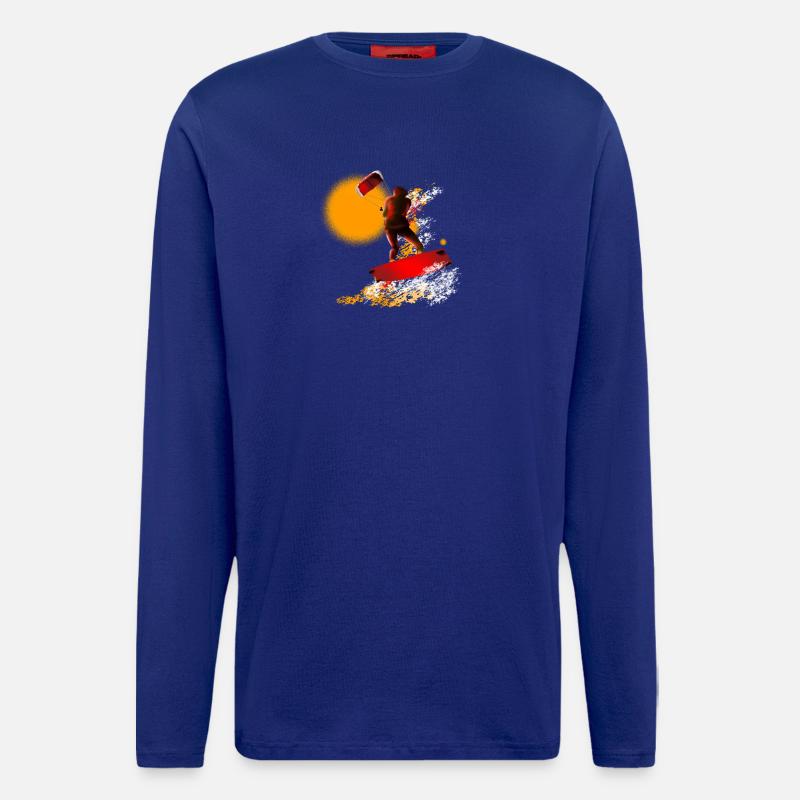 Kite Surfer Farbexplosion Print - Langarmshirt - made by SPREAD  - Iconic Blue