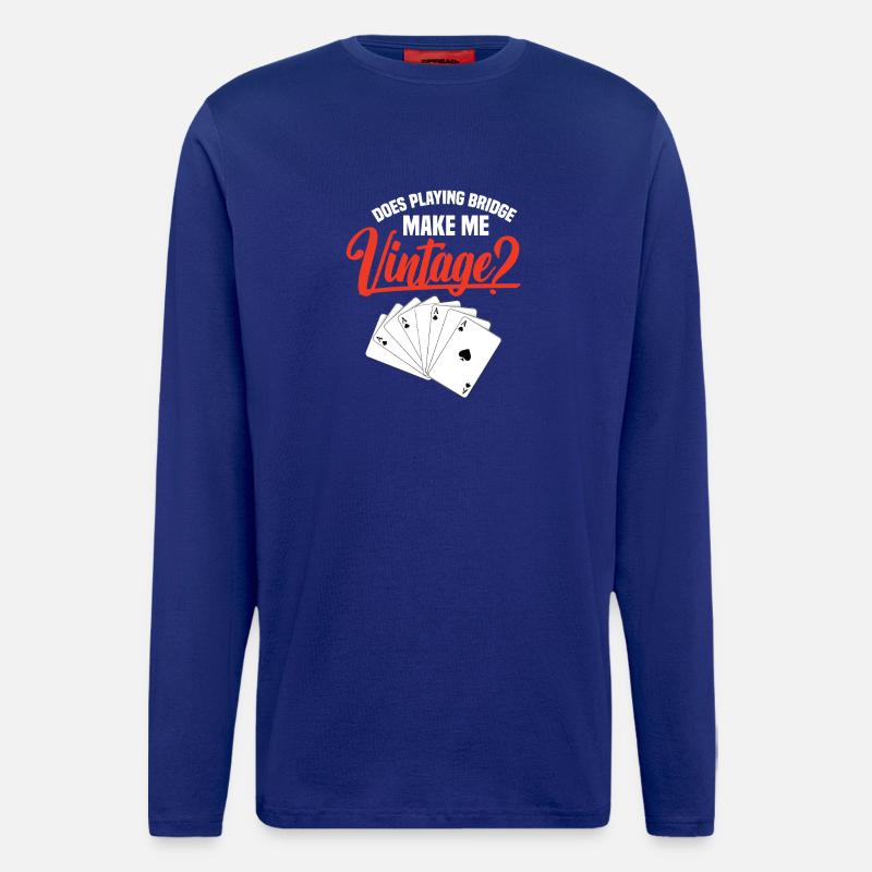 Does playing bridge make me a - Longsleeve - made by SPREAD - Iconic Blue