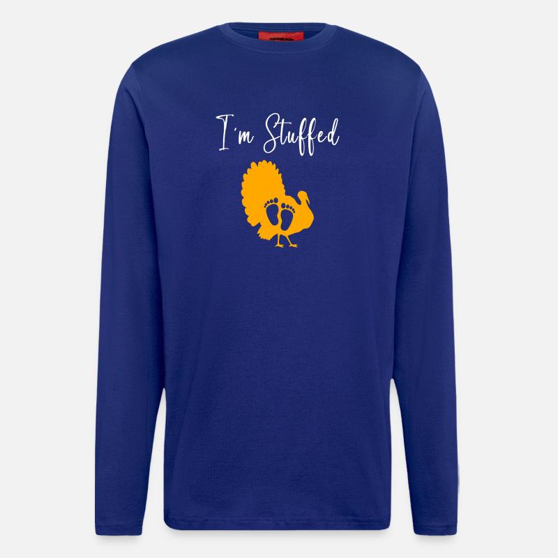 Thanksgiving Gender Reveal Werdende Mutter - Langarmshirt - made by SPREAD  - Iconic Blue