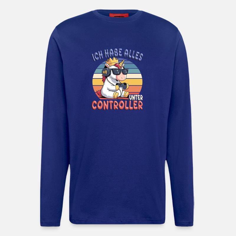der könig will zocken - Langarmshirt - made by SPREAD - Iconic Blue