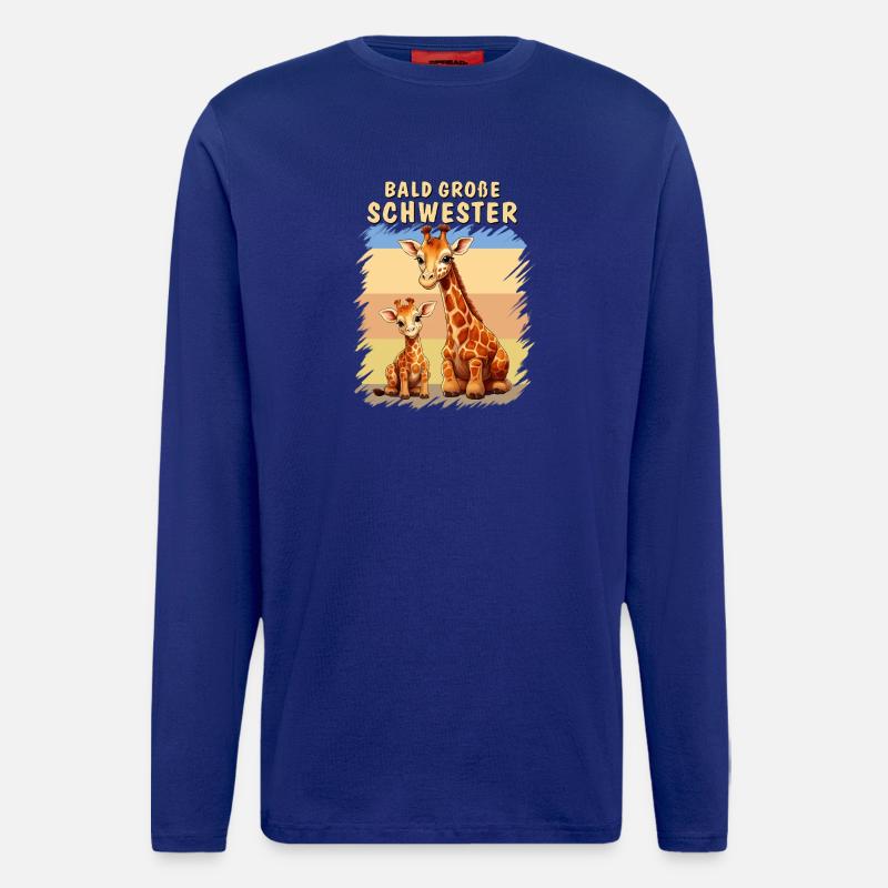 GIRAFFEN BALD GROßE SCHWESTER - Langarmshirt - made by SPREAD  - Iconic Blue