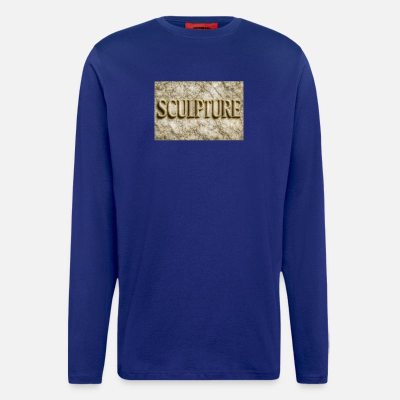 In Stein gemeißelte Buchstaben - Langarmshirt - made by SPREAD  - Iconic Blue