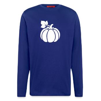 Kürbis Motiv – herbstlich, dekorativ und stilvoll - Langarmshirt - made by SPREAD  - Iconic Blue - Vorne