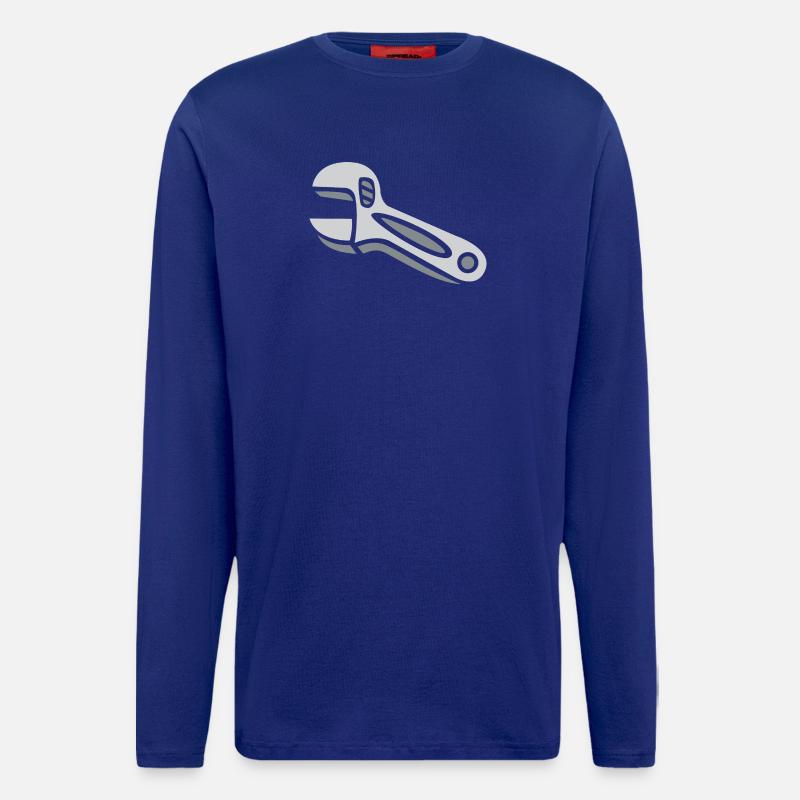Comic Wrench Tool Illustration - Longsleeve - made by SPREAD  - Iconic Blue