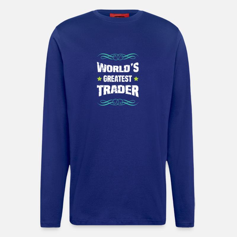 Weltbester Trader - Langarmshirt - made by SPREAD  - Iconic Blue