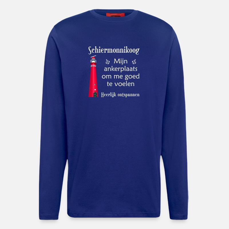 Schiermonnikoog Lighthouse Drawing Wellbeing - Longsleeve - made by SPREAD - Iconic Blue