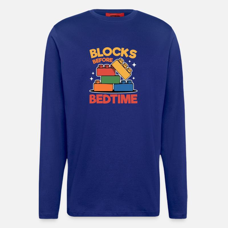 Building Blocks Kids Brick Builder - Langarmshirt - made by SPREAD - Iconic Blue