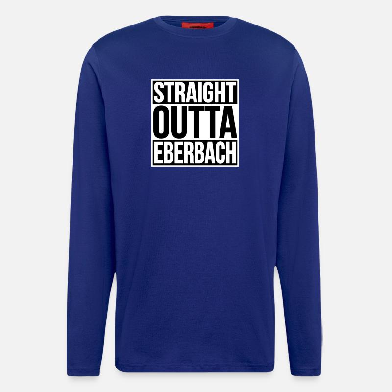 Ortsslogan Typo Eberbach - Langarmshirt - made by SPREAD  - Iconic Blue