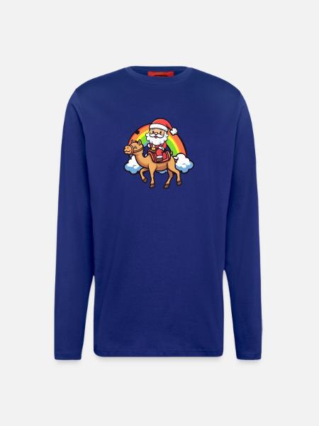 Kamel Weihnachtsmann Weihnachten - Langarmshirt - made by SPREAD - Iconic Blue