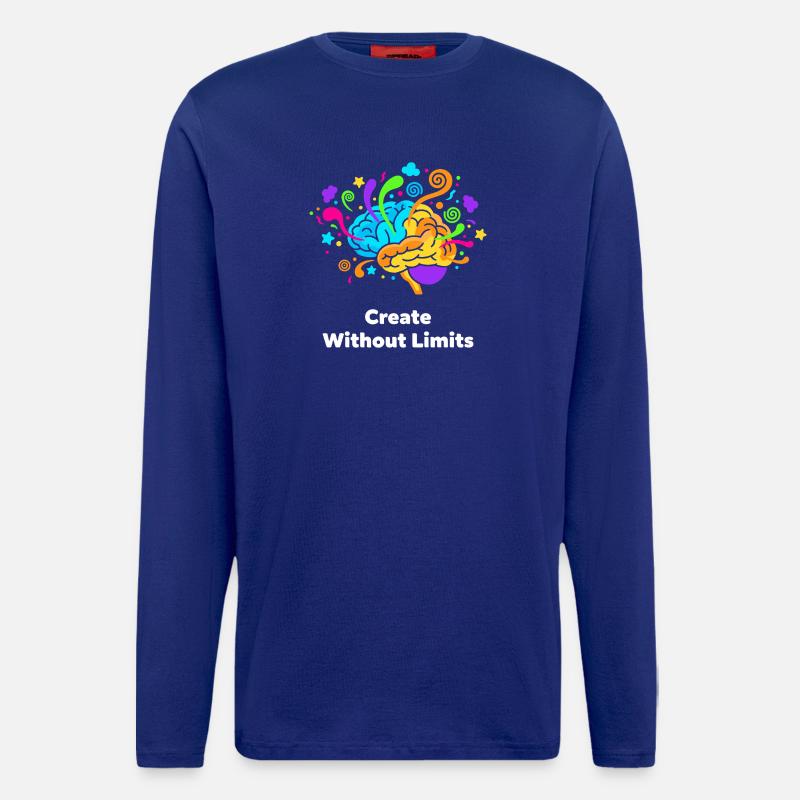 Creative brain art without limits - Longsleeve - made by SPREAD  - Iconic Blue