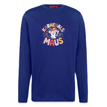 Karnevalsmaus Karneval Köln Kölner Karnevals Maus - Langarmshirt - made by SPREAD  - Iconic Blue - Vorne