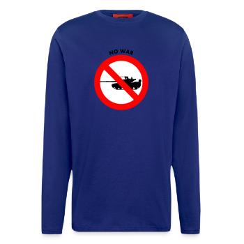 No war - Manches longues bio décontracté fabriqué en UE - Iconic Blue - Devant
