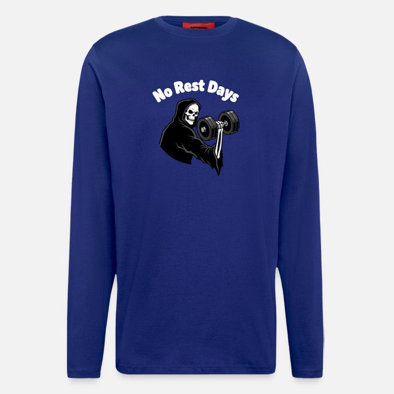 No Rest Days Grim Lifter - Langarmshirt - made by SPREAD - Iconic Blue
